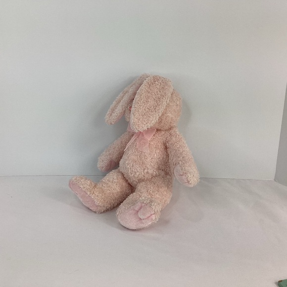 Goffa Pink Bunny Rabbit Plush Textured Fur Easter Stuffed Animal 11” Toy - Picture 4 of 8